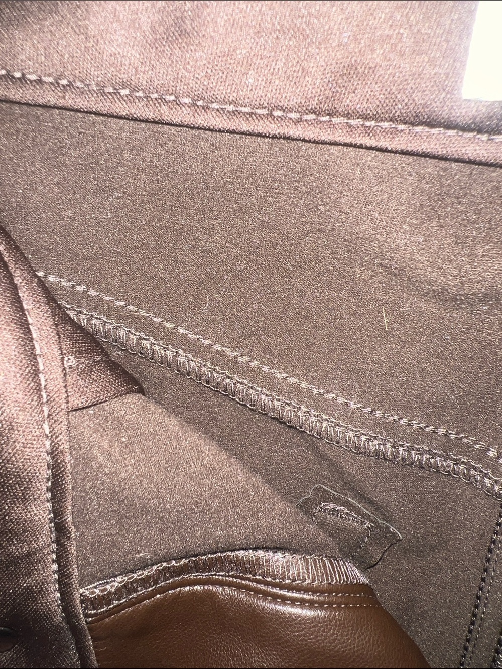 Abercrombie & Fitch Brown Faux Leather High-Rise Straight Pants - Picture 5 of 5